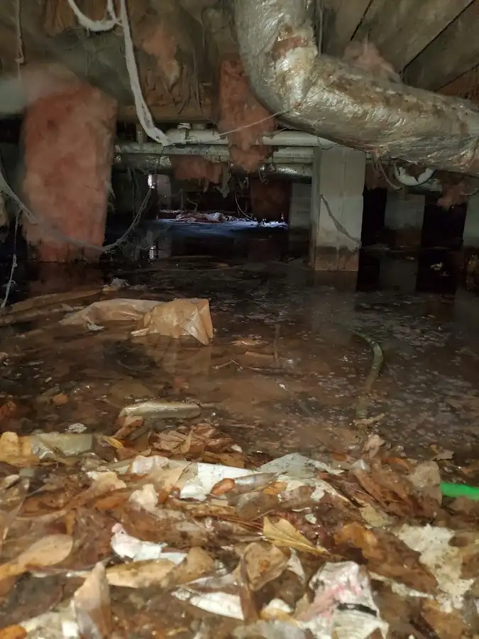 Crawl space flood assessment for Commercial Water Damage Restoration in Winfield